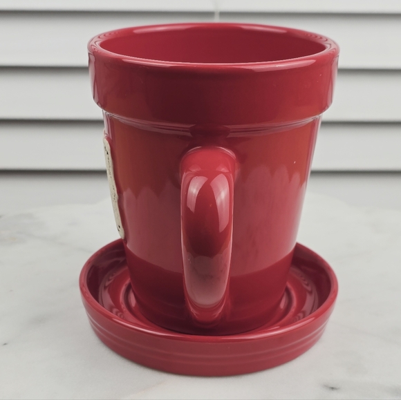 Nicole Brayden "You Are Loved" Red Ceramic 12 oz Mug with Tea Bag Plate Set - Picture 4 of 9